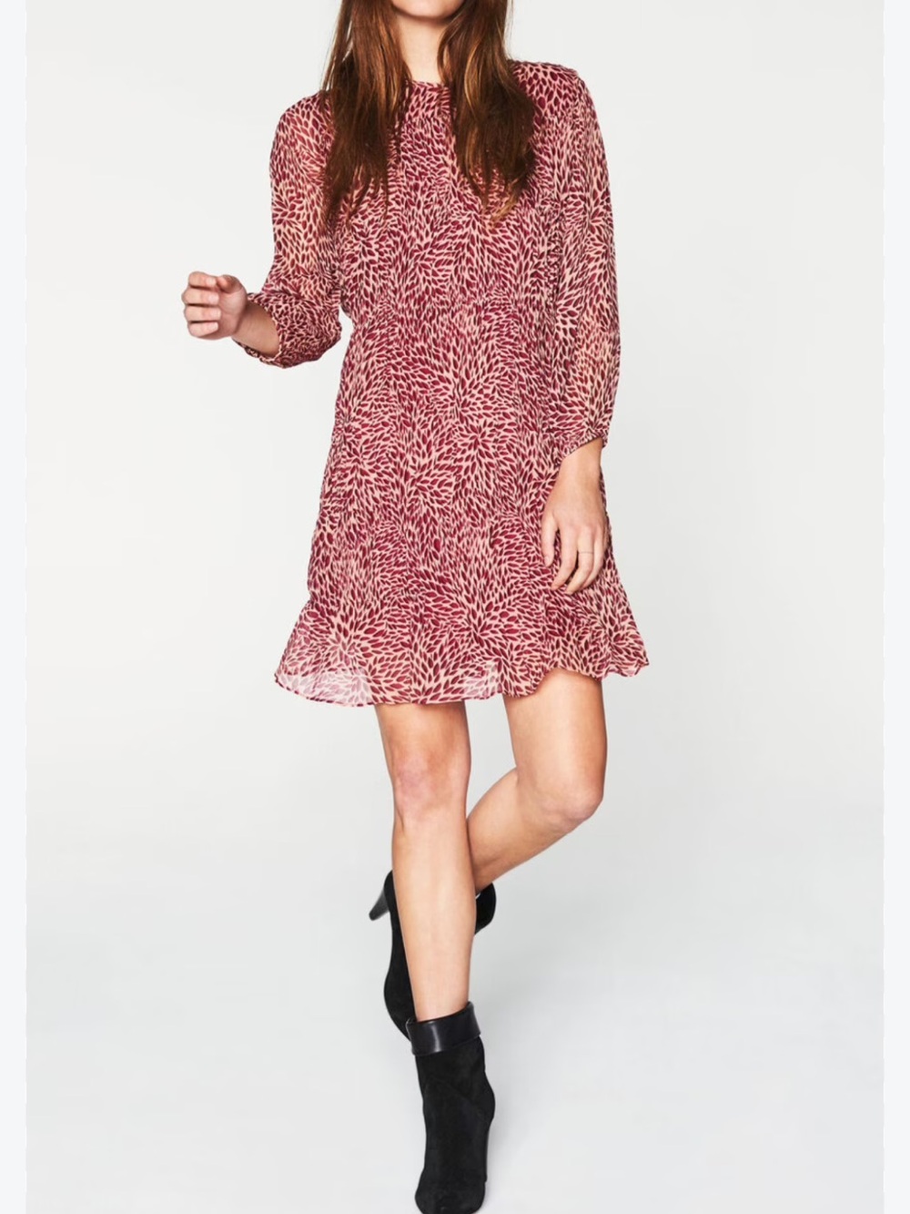 W Ba&sh Grace Chiffon Mini Dress Antique Rose 2